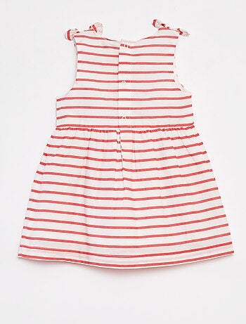 Vestido sem mangas em voile de algodão