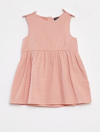 Vestido sem mangas em voile de algodão