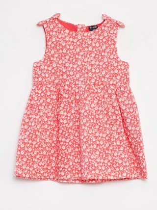 Vestido sem mangas em voile de algodão