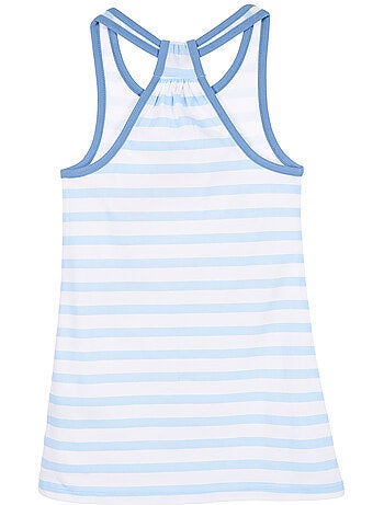 Vestido sem mangas hello kitty azul menina | licença oficial