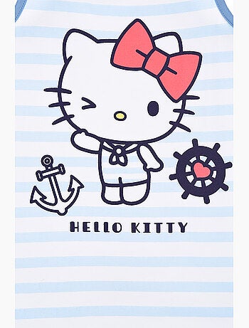 Vestido sem mangas hello kitty azul menina | licença oficial
