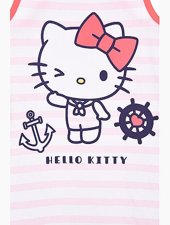 Vestido sem mangas hello kitty rosa menina | licença oficial