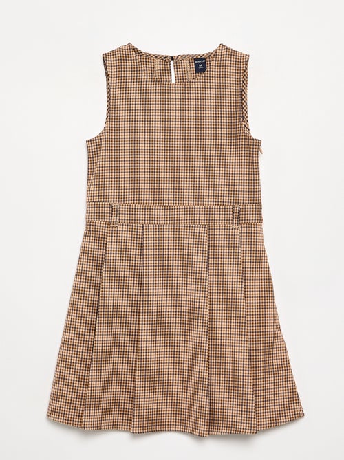 Vestido sem mangas xadrez - Kiabi