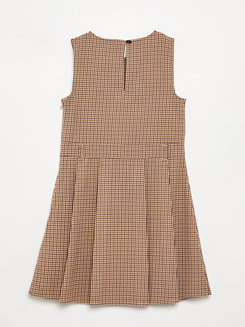 Vestido sem mangas xadrez - Kiabi