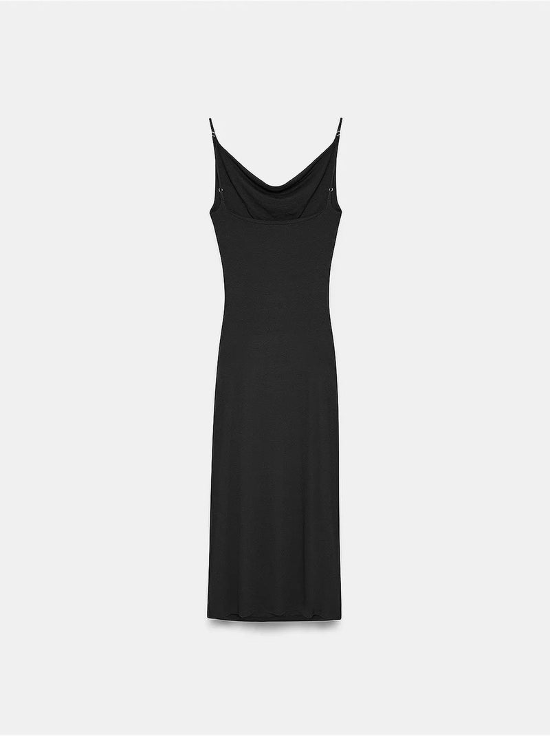 Vestido slip midi sem mangas dilvin Preto - Kiabi