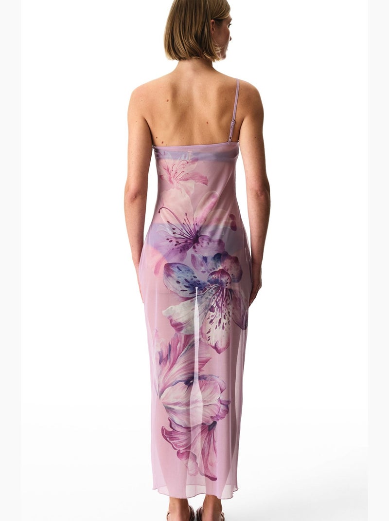 Vestido sofia floral penti Lavanda - Kiabi