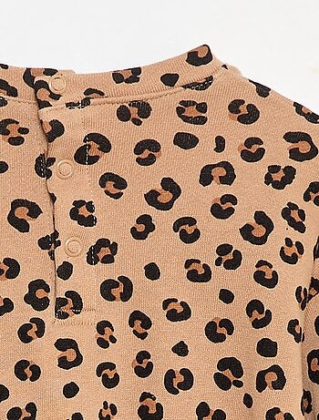 Vestido sweat com efeito 2 em 1 na base