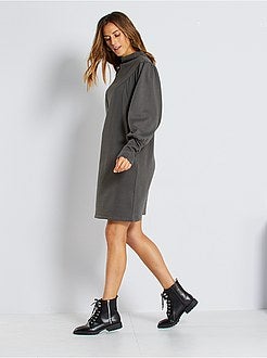 Vestido sweatshirt com mangas de balão - Kiabi