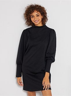 Vestido sweatshirt com mangas de balão - Kiabi