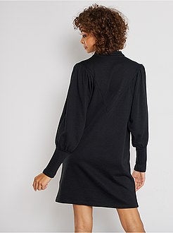 Vestido sweatshirt com mangas de balão - Kiabi