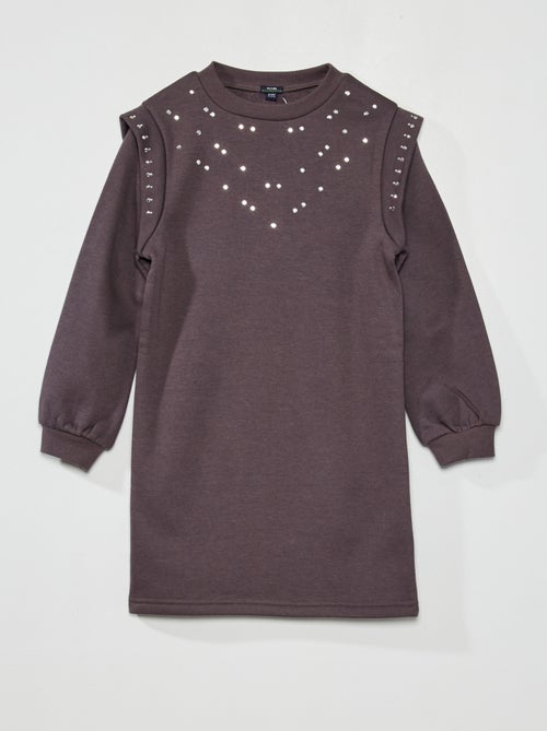 Vestido-sweatshirt em moletão - Kiabi