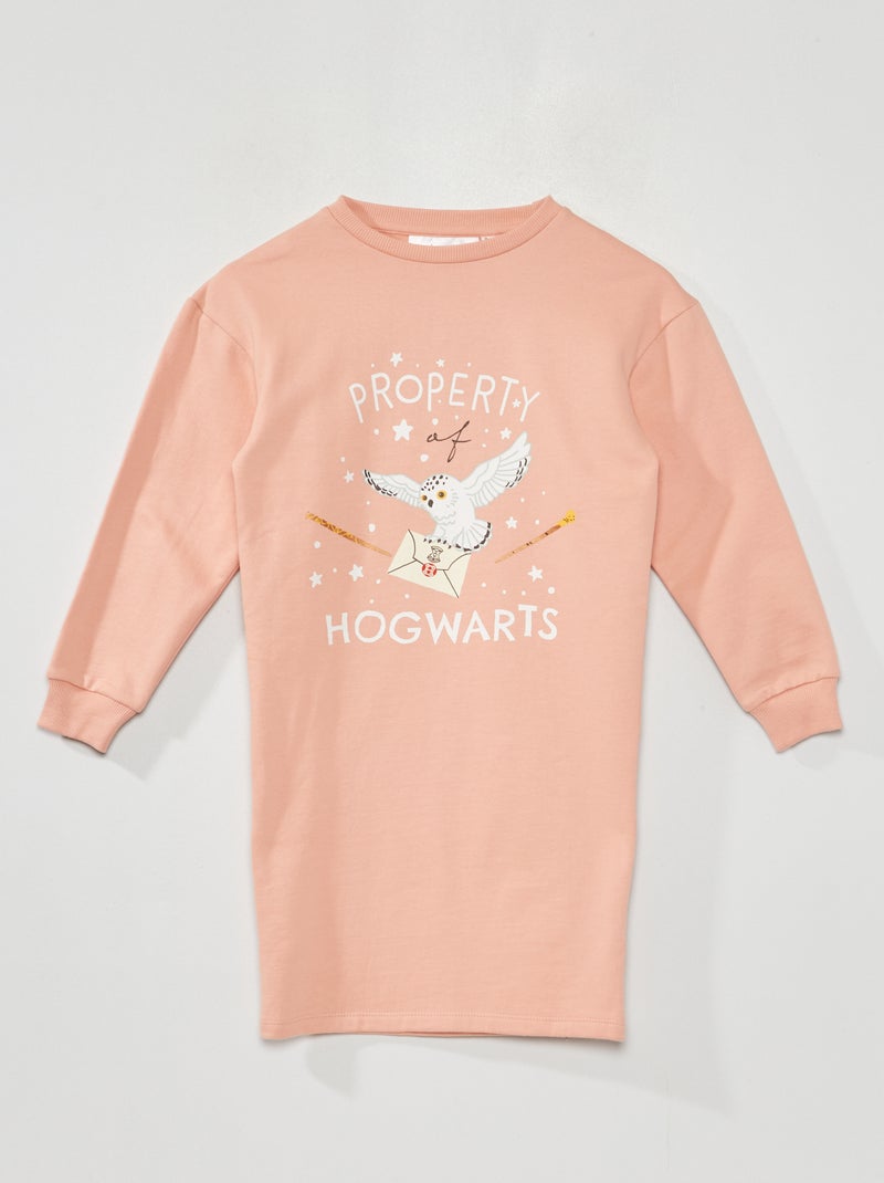 Vestido sweatshirt em moletão 'Harry Potter' ROSA - Kiabi