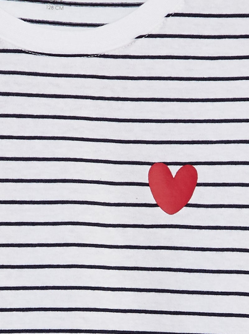 Vestido t-shirt - Dia dos namorados BRANCO - Kiabi