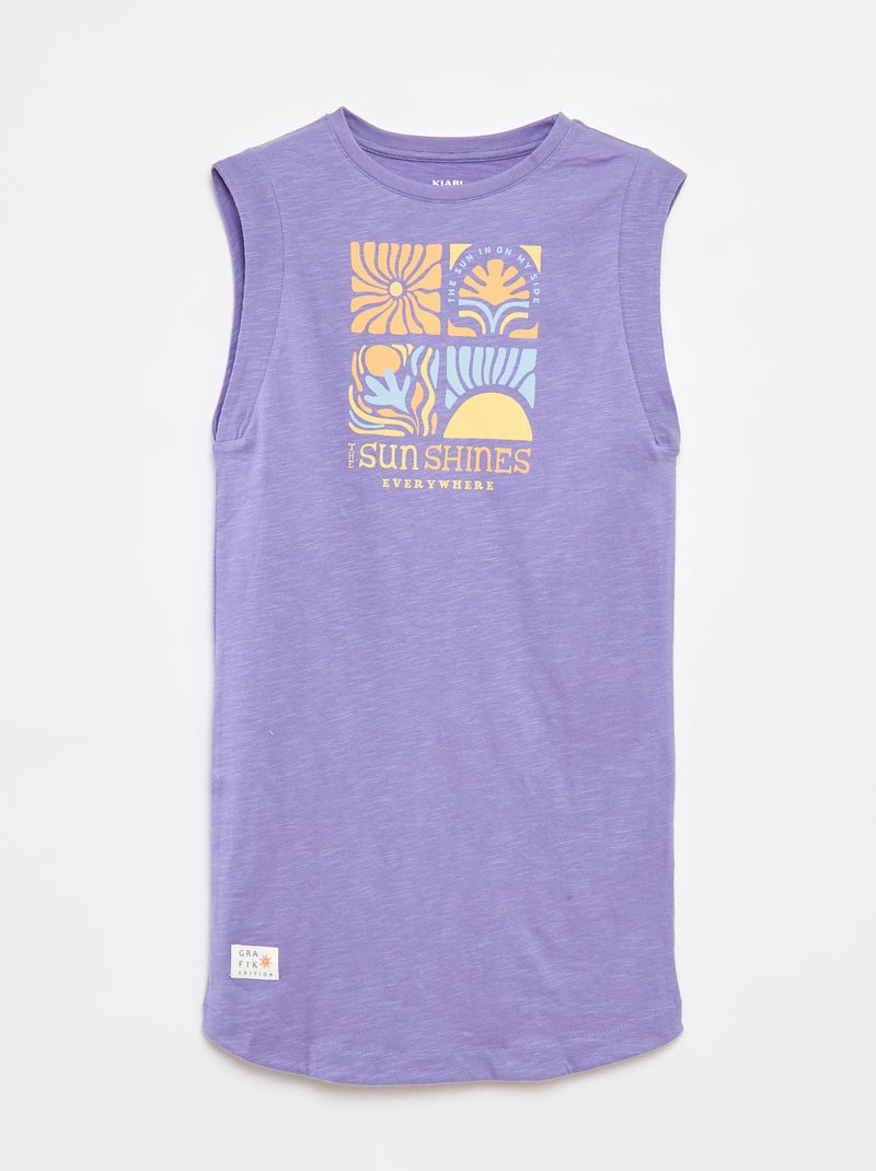 Vestido t-shirt - Grafik Edition AZUL - Kiabi