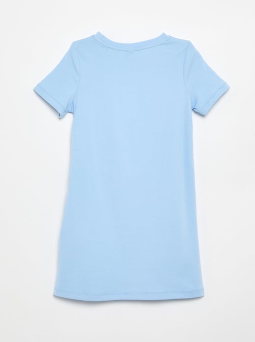 Vestido t-shirt com laço lateral - Kiabi