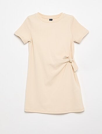 Vestido t-shirt com laço lateral