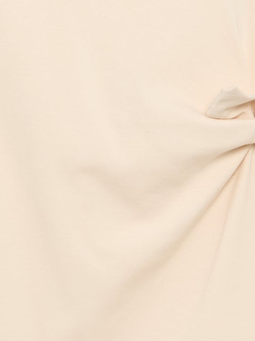 Vestido t-shirt com laço lateral - Kiabi