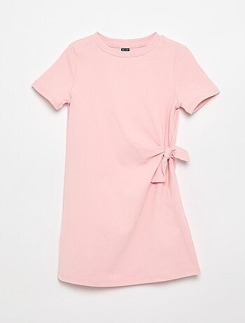 Vestido t-shirt com laço lateral