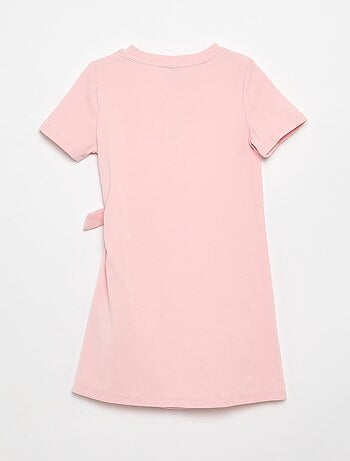 Vestido t-shirt com laço lateral