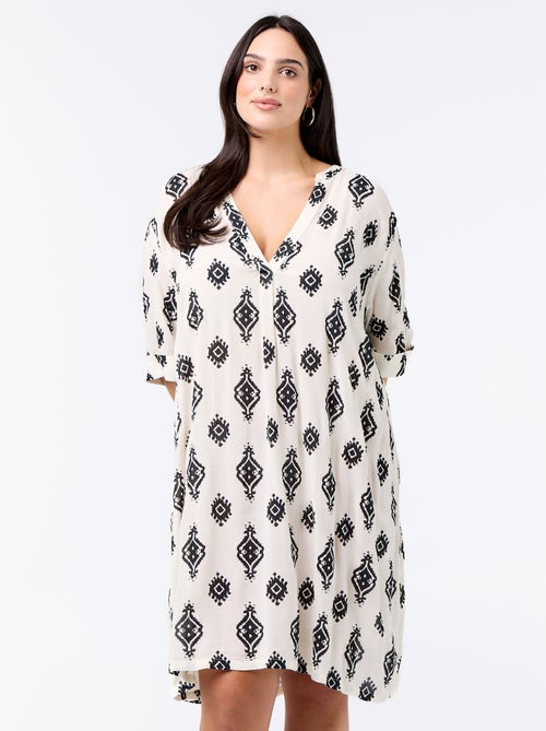 Vestido t-shirt curto - Kiabi