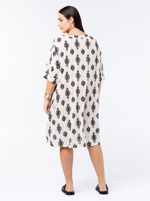 Vestido t-shirt curto - Kiabi