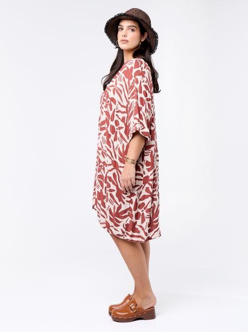 Vestido t-shirt curto - Kiabi