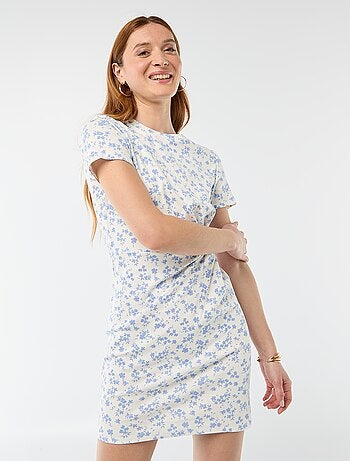 Vestido T-shirt Curto com Nó Decorativo