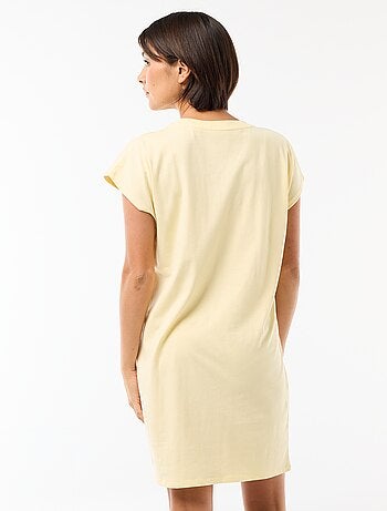 Vestido T-shirt Curto de Manga Curta