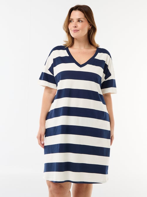 Vestido T-shirt Curto de Manga Curta - Kiabi