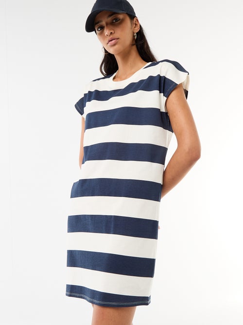 Vestido T-shirt Curto de Manga Curta - Kiabi