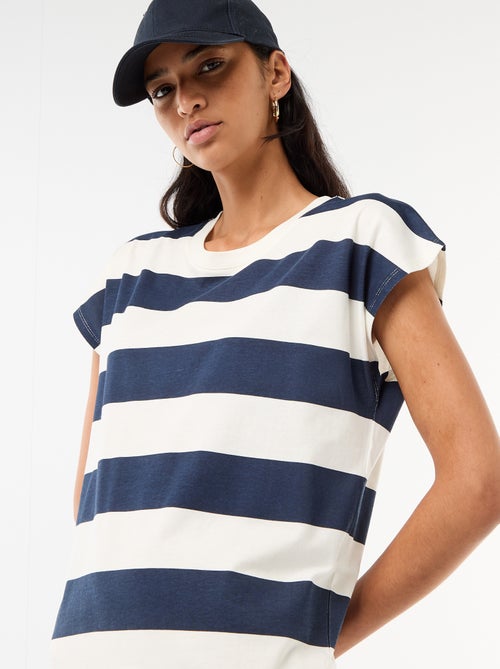 Vestido T-shirt Curto de Manga Curta - Kiabi