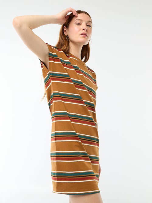 Vestido T-shirt Curto de Manga Curta - Kiabi