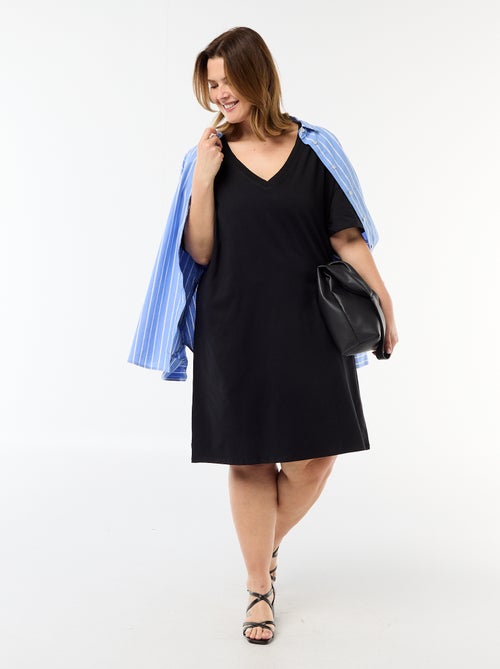 Vestido T-shirt Curto de Manga Curta - Kiabi