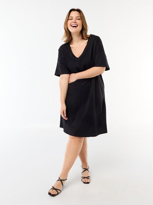 Vestido T-shirt Curto de Manga Curta - Kiabi