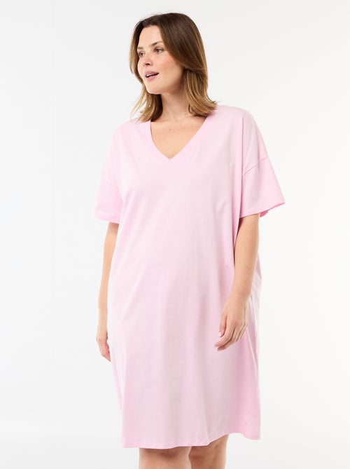 Vestido T-shirt Curto de Manga Curta - Kiabi