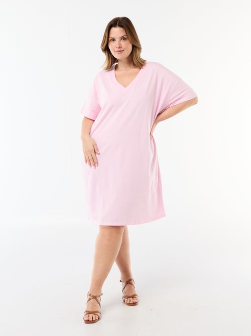 Vestido T-shirt Curto de Manga Curta - Kiabi