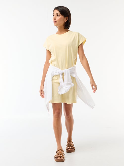 Vestido t-shirt de manga curta - Kiabi