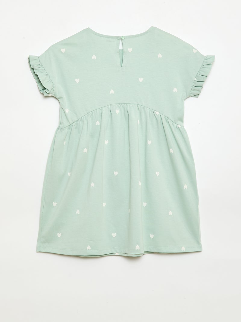 Vestido T-shirt Leopardo Azul - Kiabi
