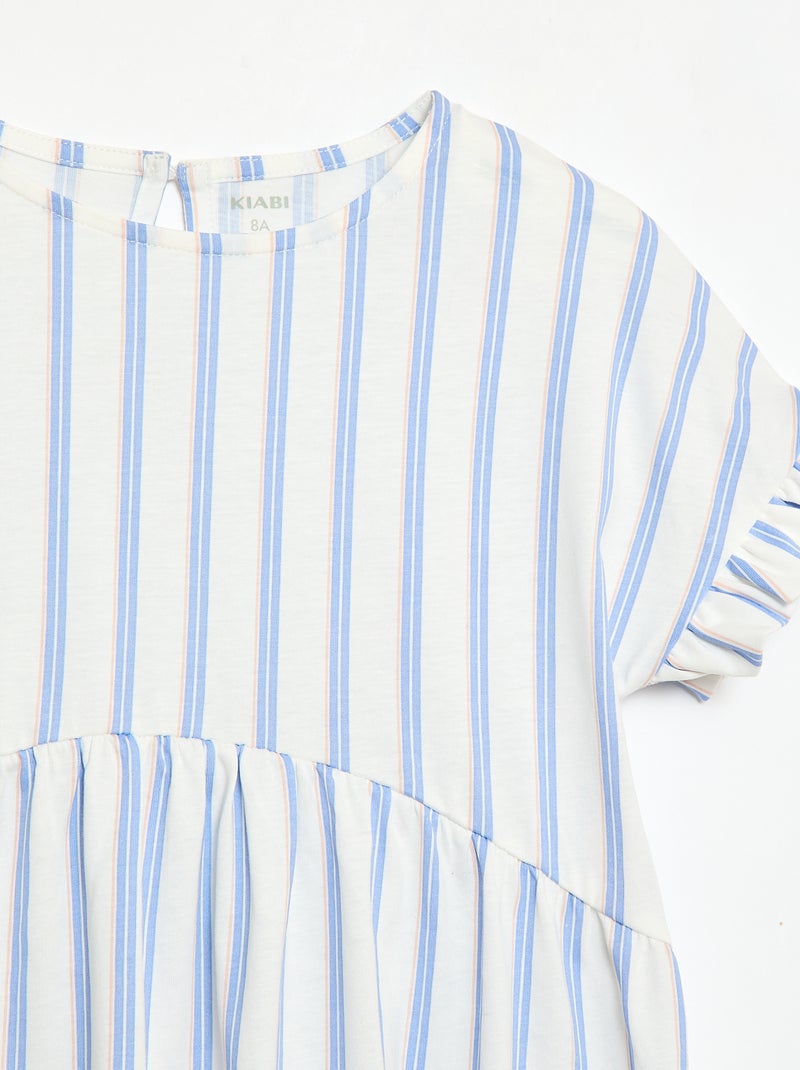 Vestido T-shirt Leopardo Azul - Kiabi