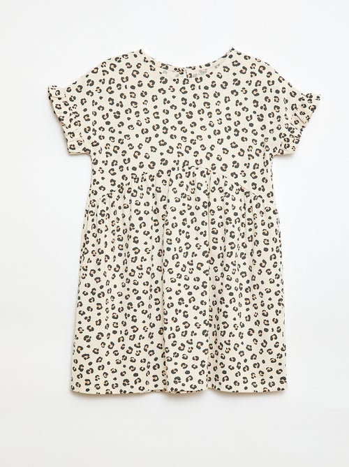 Vestido T-shirt Leopardo - Kiabi