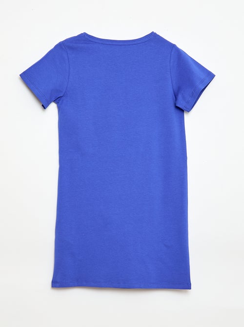 Vestido T-shirt Midi com Laço Decorativo na Frente - Kiabi