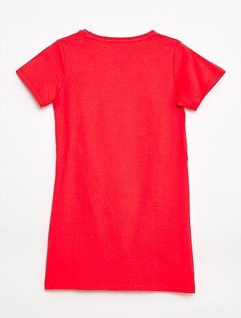 Vestido T-shirt Midi com Laço Decorativo na Frente