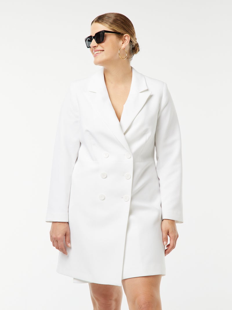 Vestido tipo blazer Branco - Kiabi