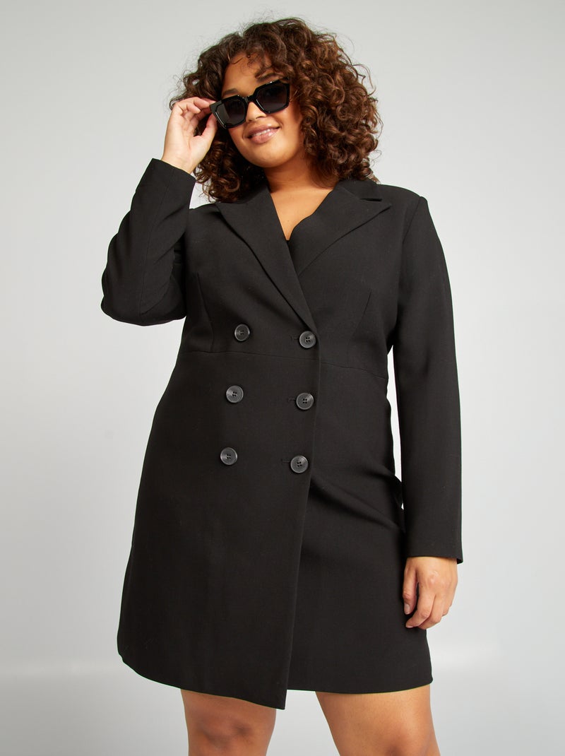 Vestido tipo blazer liso Preto - Kiabi