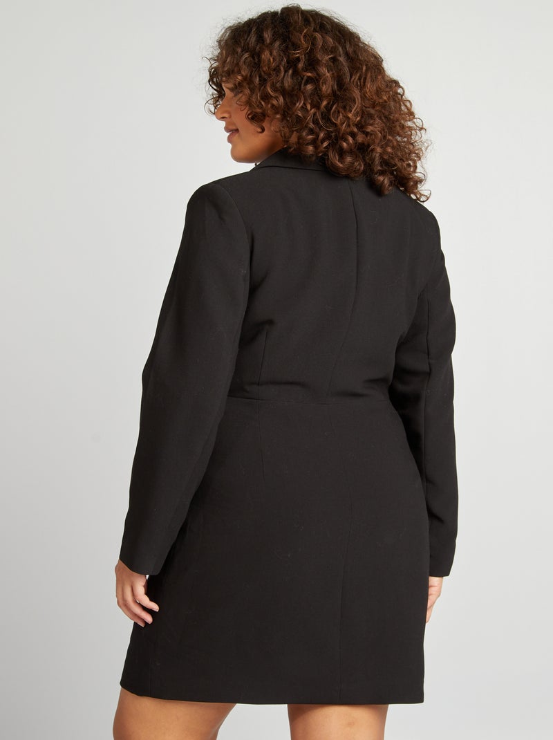 Vestido tipo blazer liso Preto - Kiabi