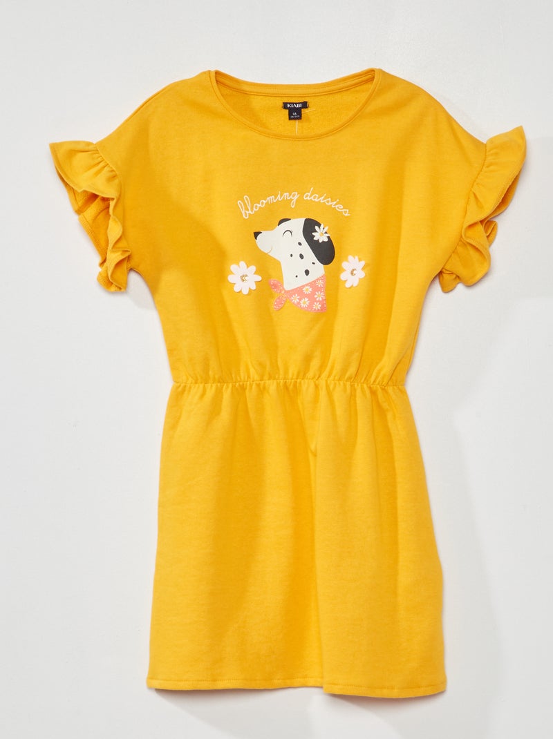 Vestido tipo sweatshirt AMARELO - Kiabi
