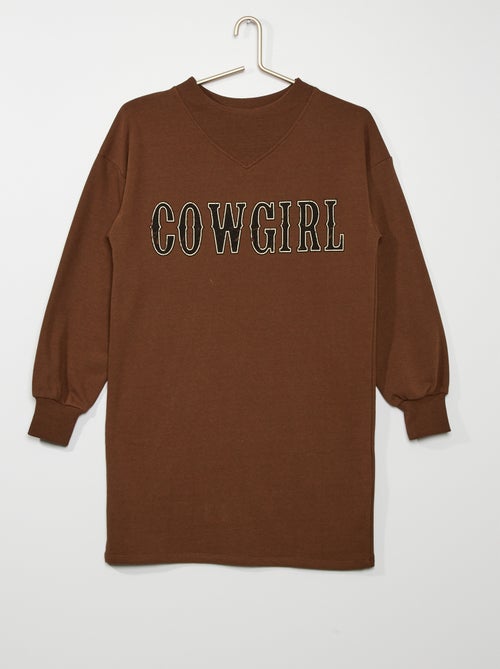 Vestido tipo sweatshirt - Kiabi
