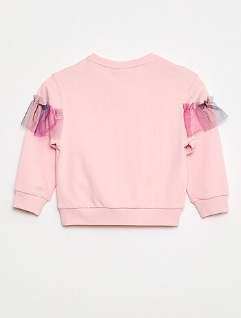 Vestido tipo sweatshirt com tule - Guppy