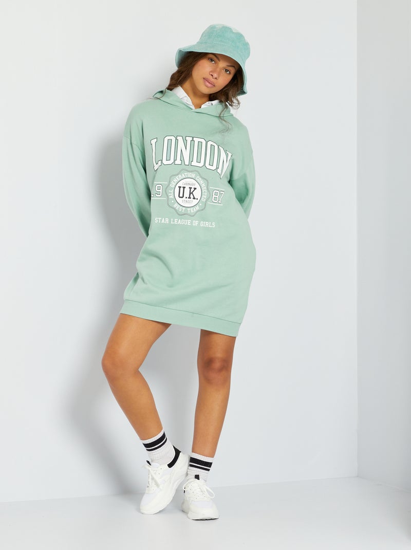 Vestido tipo sweatshirt 'London' AZUL - Kiabi