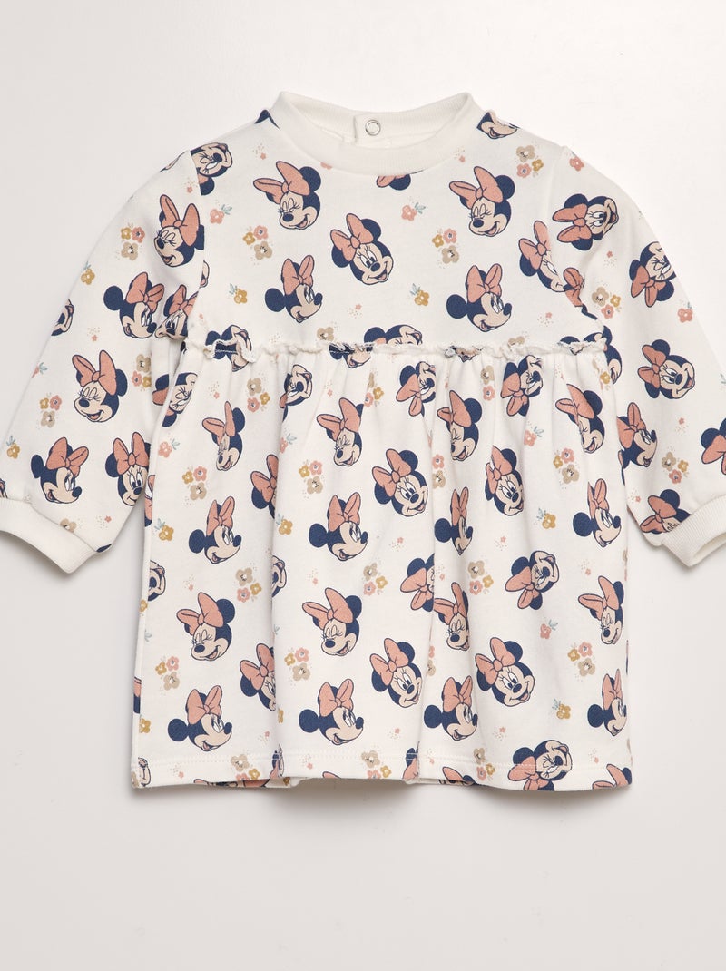 Vestido tipo sweatshirt 'Minnie' da 'Disney' BRANCO - Kiabi
